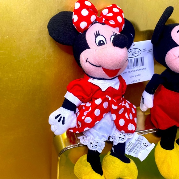 DISNEY EXCLUSIVE NWT VTG 90s CLASSIC MICKEY & MINNIE RETIRED BEAN BAG BAG PLUSH - Picture 8 of 11